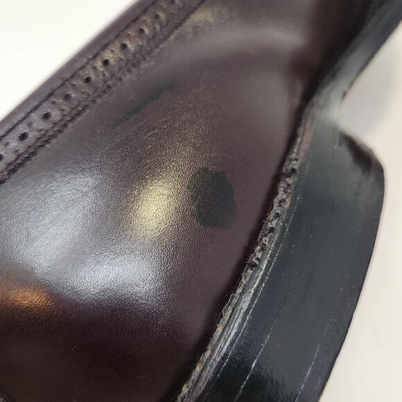 Allen Edmonds Bridgeton Brogue Kiltie Tassel Loafers Size 13 B Burgundy Leather - Picture 9 of 10